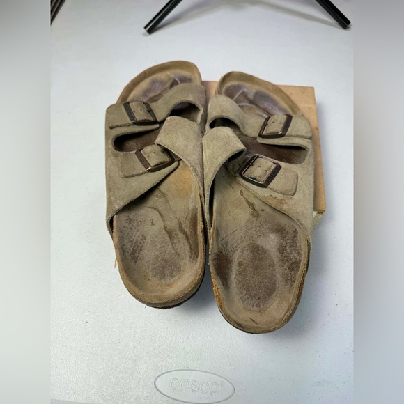 Birkenstock Arizona Soft Footbed Taupe Suede Men Regular Sandal Sz 48 / US 15 - Picture 8 of 14